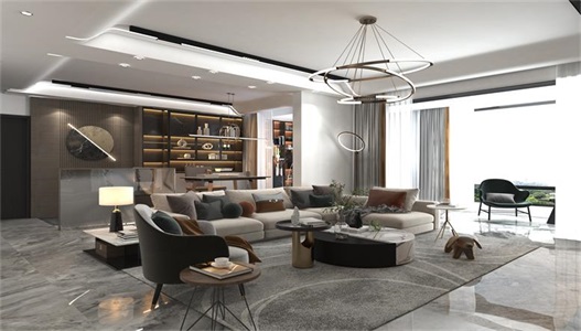 锡林郭勒盟103m²轻奢风格新房装修,电视柜设计参考
